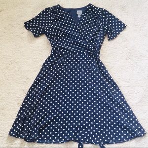 Rabbit Designs Polka Dot Fit & Flare Dress